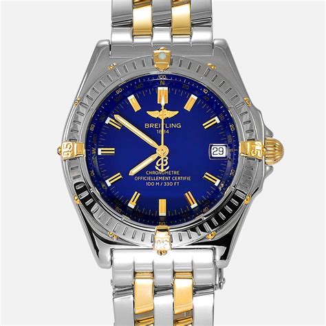 used breitling two tone|breitling two tone chronometre automatic.